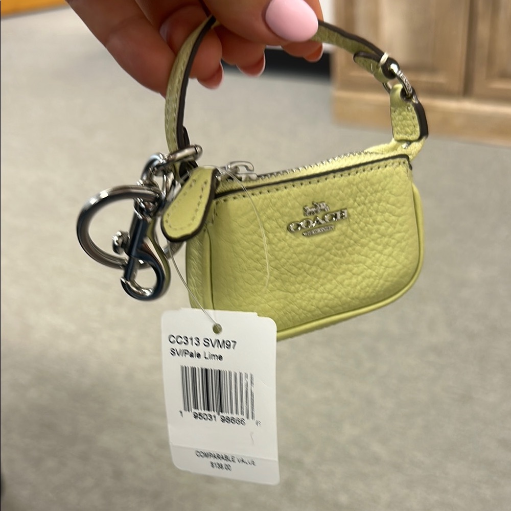 Coach Pale Lime Mini Bag Charm